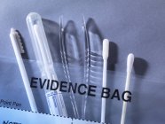 Tools for gathering evidence at scene of crime. — Stock Photo