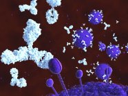 СПИД-вирус и антитела — стоковое фото