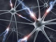 Нейронная сеть и сигналы — стоковое фото