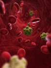 Вірус папіломи людини частинок в крові — стокове фото