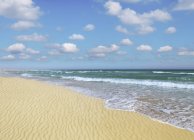 Playa de arena en la costa atlántica de Canarias . - foto de stock