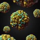 Rendimiento visual del rinovirus humano 14 - foto de stock
