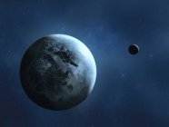 Außerirdischer erdähnlicher Planet — Stockfoto