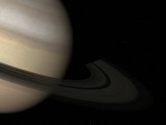 Vista satellitare di Saturno — Foto stock