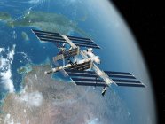 Міжнародна космічна станція — стокове фото