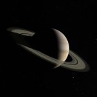 Vista satellitare di Saturno — Foto stock