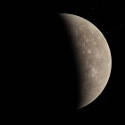 Vista satellitare di Mercurio — Foto stock