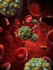 Visual render of Hepatitis E virus — Stock Photo