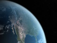 Tierra vista desde el espacio - foto de stock