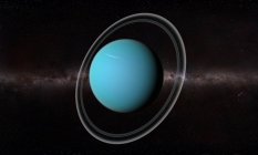 Vista orbital da superfície de Urano — Fotografia de Stock