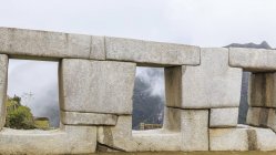 Mur de vieilles ruines du Machu Picchu au Pérou . — Photo de stock