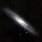 Imagen digital de la galaxia escultora espiral . - foto de stock