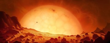 Futuro gigante rojo Sol - foto de stock