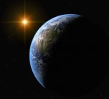 Erde und Sonne — Stockfoto