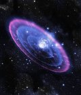 Visualización de explosión de supernova - foto de stock
