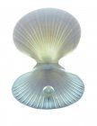 Scallop shell and pearl on white background. — Stock Photo