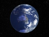 Digital illustration of Earth centered on Australia. — Stock Photo