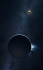 Пір'я вивергається з Енцелад — стокове фото