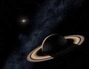 Saturne géante gazeuse — Photo de stock