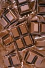 Melting chocolate bars, full frame. — Stock Photo