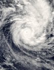Vista satellitare del ciclone tropicale Percy nell'Oceano Pacifico . — Foto stock