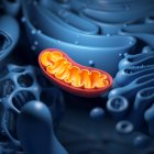Zellorganellen und Mitochondrien — Stockfoto