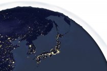 Japón visto desde el espacio - foto de stock