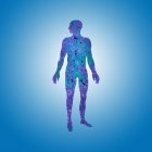 Atomic structure of the human body — Stock Photo