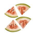 Fatias de melancia no fundo branco. — Fotografia de Stock