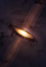 Illustrazione di getti provenienti da pali di giovane stella con disco di polvere circostellare . — Foto stock