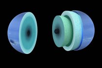 Schéma de l'intérieur théorique de la planète géante des glaces Neptune . — Photo de stock