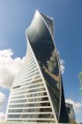 MOSCOW, RUSSIA - CIRCA AUGUST, 2015: Low angle view of Evolution Tower in downtown. — Stock Photo