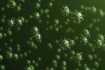 Digital illustration of shaped virus cells. — Stock Photo
