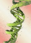 Digital artwork of DNA strand on plain background. — Stock Photo