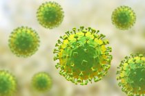 Particules de virus Nipah, illustration numérique
. — Photo de stock