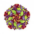 Digital illustration of colorful Polio virus particle. — Stock Photo