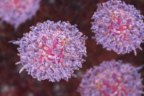 Digital illustration of uncommon cells of hairy cell leukemia. — Stock Photo