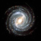 Ilustración de la Vía Láctea vista desde el espacio . - foto de stock