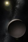 Ceres planeta enano en el espacio, ilustración . - foto de stock