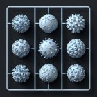 Modèle kit particules de virus, illustration
. — Photo de stock