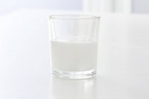 Milk of magnesia in glass, studio shot. — Stock Photo