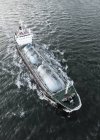 Tanker ship in water, high angle illustration. — Stock Photo