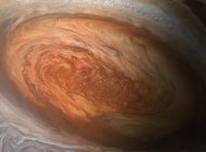 Ilustración de Júpiter Gran Mancha Roja vasta tormenta ciclónica . - foto de stock