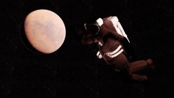Иллюстрация космонавта перед Марсом . — стоковое фото