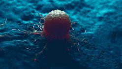 Цветная цифровая иллюстрация раковых клеток . — стоковое фото