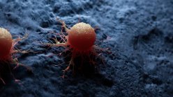 Œuvre d'art numérique colorée de cellules cancéreuses . — Photo de stock