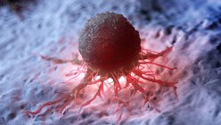 Цифрове мистецтво ілюмінованої червоної клітини раку людини . — стокове фото