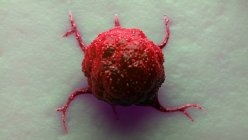 Obra de arte digital de células de câncer vermelho na superfície do tecido . — Fotografia de Stock