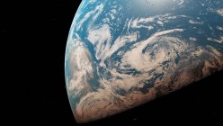 Illustration de la surface de la planète Terre depuis l'espace
. — Photo de stock