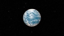 Ilustración del planeta globo terrestre desde el espacio oscuro
. - foto de stock